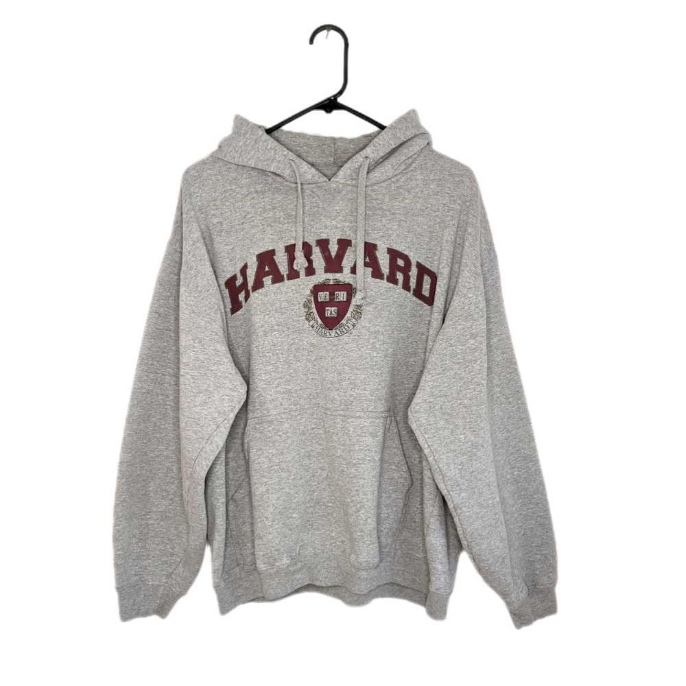 Early 2000s Harvard University Oversized Grunge Hoodie Sweatshirt